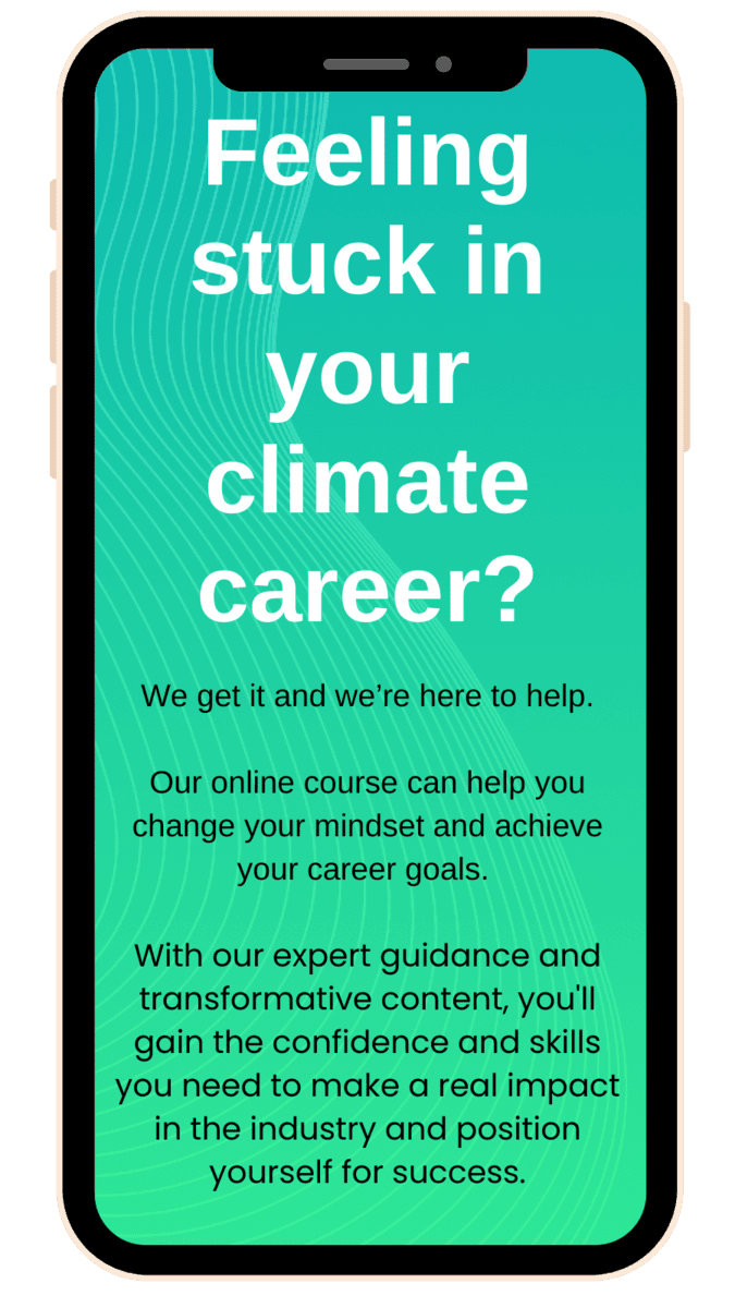 Upgrade your climate career
